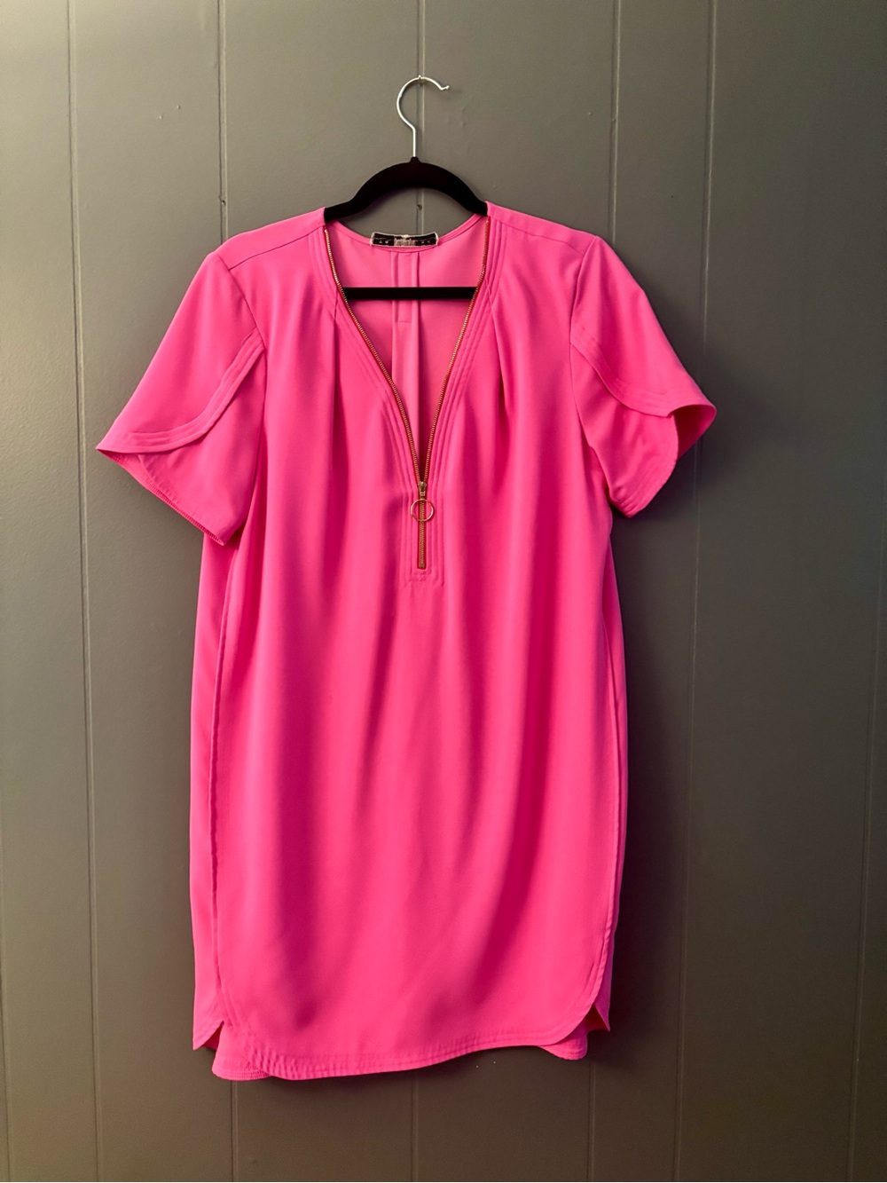 Trina Turk Pink Zip-Front Women's Dress